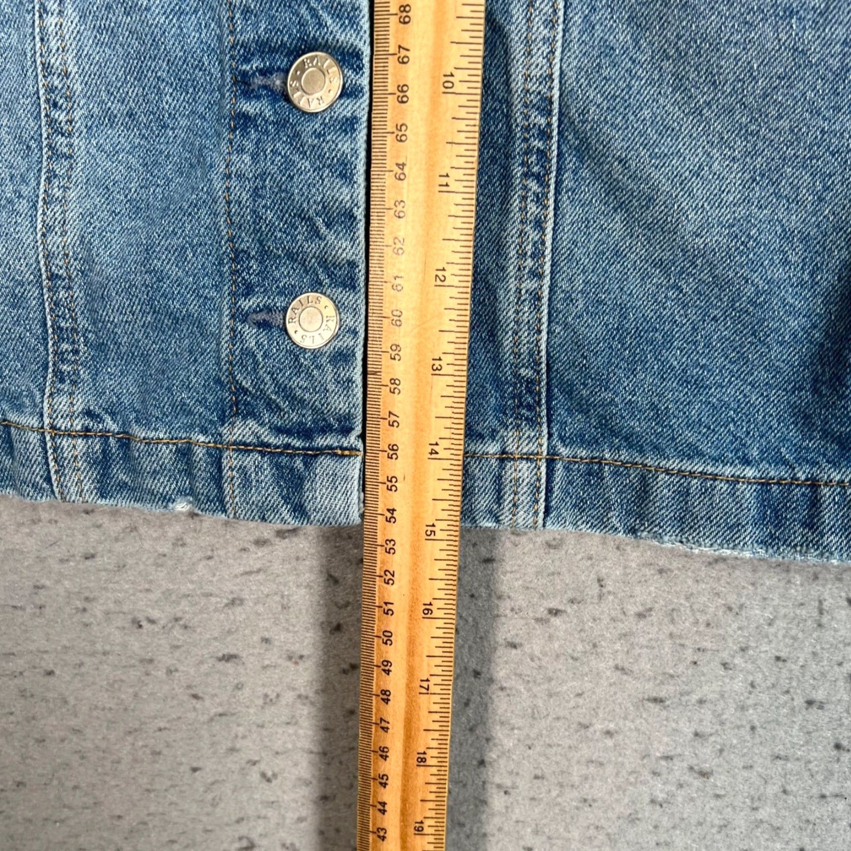 Rails Rails Denim Button-Front Mini Skirt Womens Size 25 Blue Cotton Casual Size 42" / US 20 - 6 Thumbnail