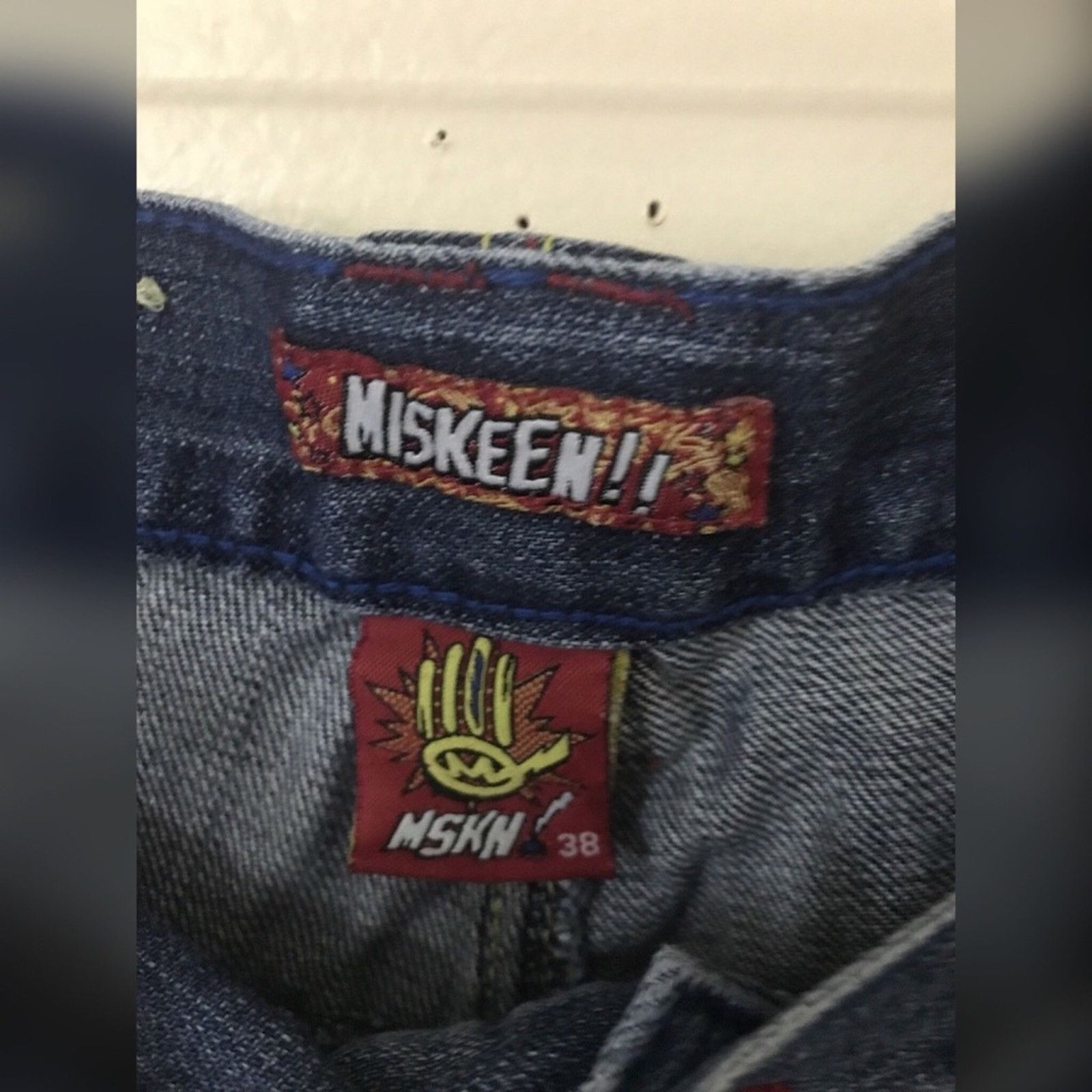 Other MISKEEN MSKN Embroidered Baggy Hip Hop Denim Jeans Size US 38 / EU 54 - 7 Thumbnail