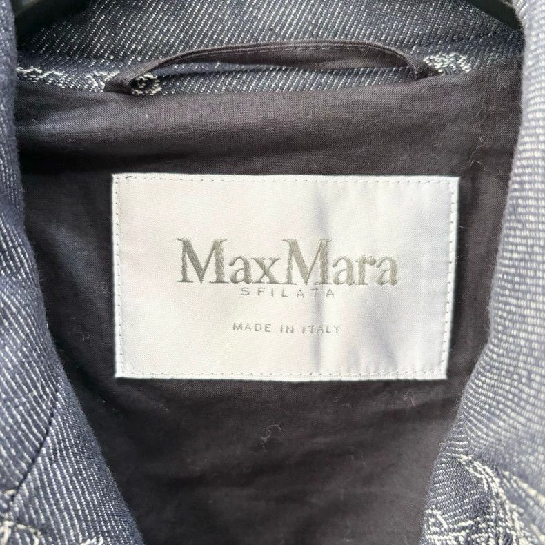 Max Mara Max Mara Full logo belted denim midi trench coat Size S / US 4 / IT 40 - 4 Thumbnail