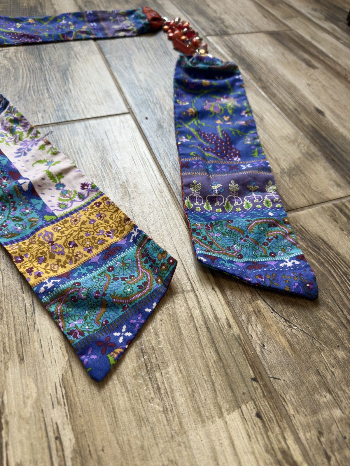 Etro 😍 Etro Multicolor Paisley Printed Silk Head Band Scarf Belt Size ONE SIZE - 14 Thumbnail
