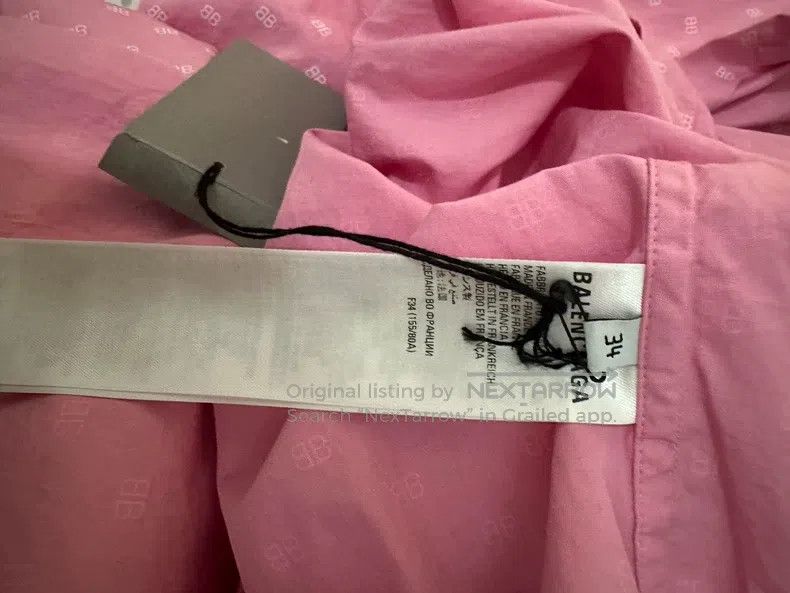 Balenciaga Balenciaga Full Bullet Screen Lock Logo Pink Long Sleeve Size XXS / US 00 / IT 34 - 6 Thumbnail