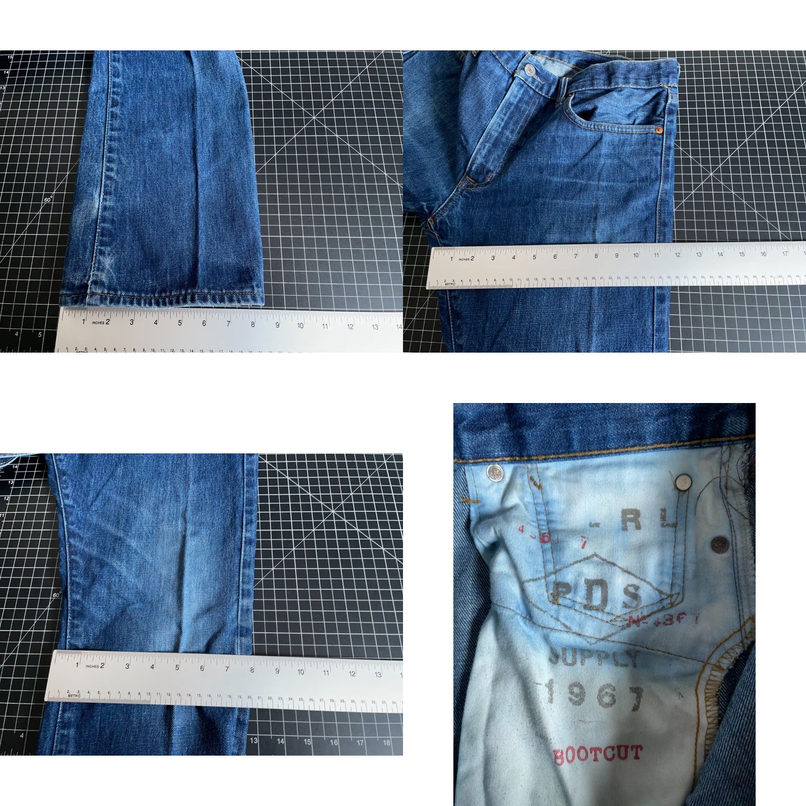 Vintage Denim & Supply Ralph Lauren Bootcut Jeans Men's 33 x 30 Blue Denim Low Rise Size US 34 / EU 50 - 8 Thumbnail