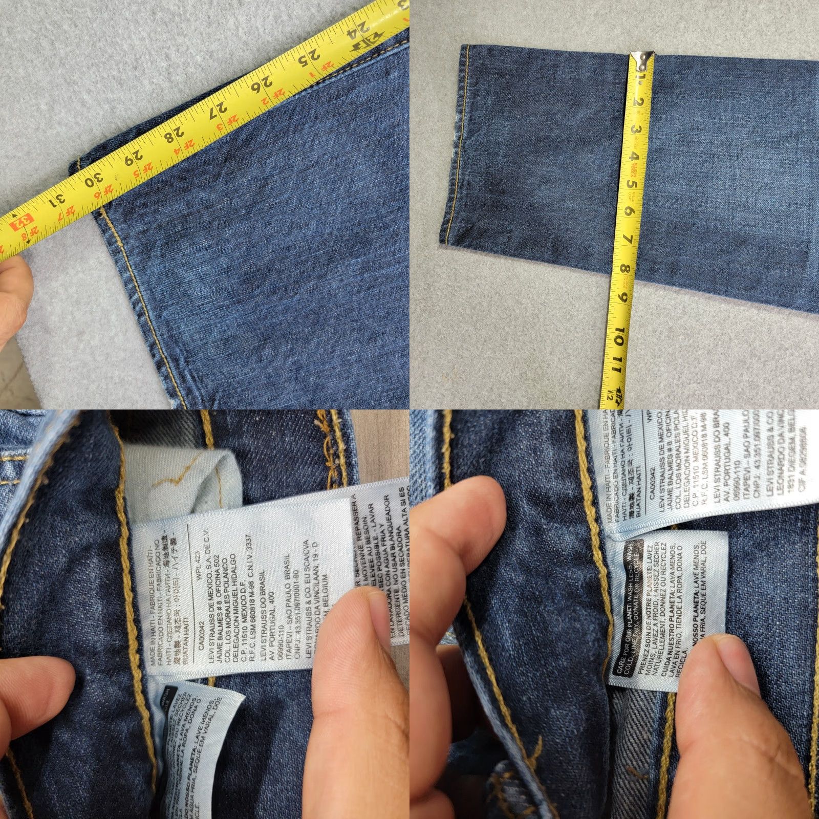 Levi's Levi's Jeans Mens 32x32 Blue 501 XX Denim Straight Medium Wash Distressed 5-Pocket USA Slim Regular Mens Size US 32 / EU 48 - 10 Thumbnail