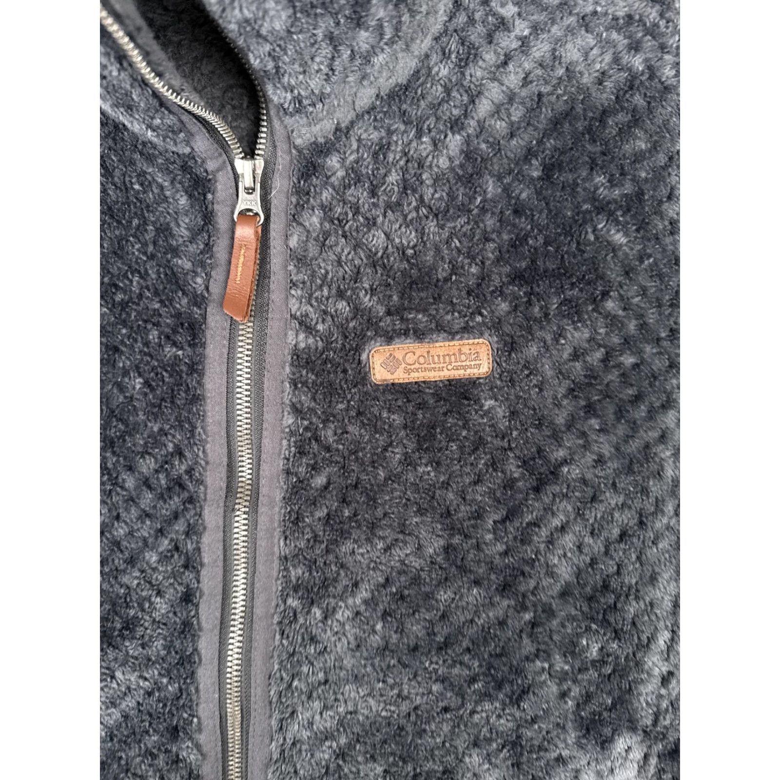 Vintage Columbia Jacket Womens M Gray High Pile Fleece Full Zip Fire Side II Sherpa Size M / US 6-8 / IT 42-44 - 6 Thumbnail