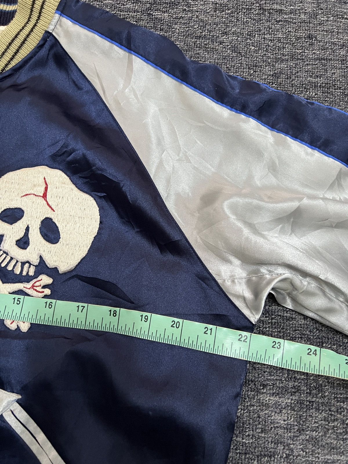 Tailor Toyo Toyo Enterprise Rain Skull Satin Reversible Sukajan Jacket Size US M / EU 48-50 / 2 - 19 Thumbnail