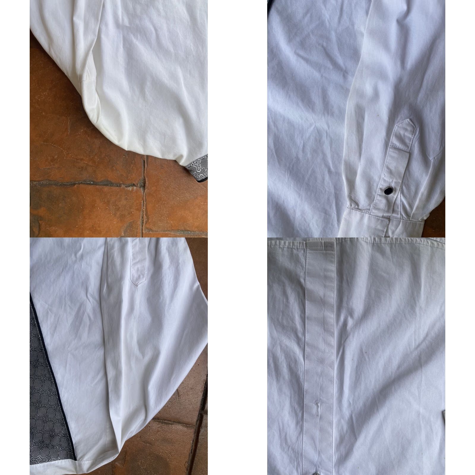 Brooks VINTAGE Brooks & Dunn Western Pearl Button Up Panhandle Slim Shirt LARGE Men's Long Sleeve Button-Down Collar White Cotton Geometric 90s Size US L / EU 52-54 / 3 - 8 Thumbnail