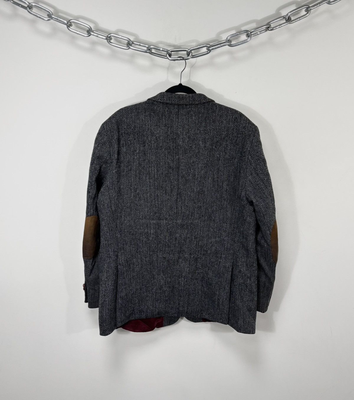 Harris Tweed Harris Tweed Vintage Men’s Herringbone Gray Tweed Jacket Size 46R - 3 Thumbnail