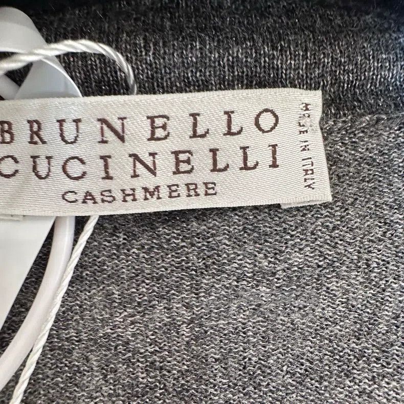 Brunello Cucinelli Brunello Cucinelli Dark gray V-neck knitted sweater Size L / US 10 / IT 46 - 3 Thumbnail