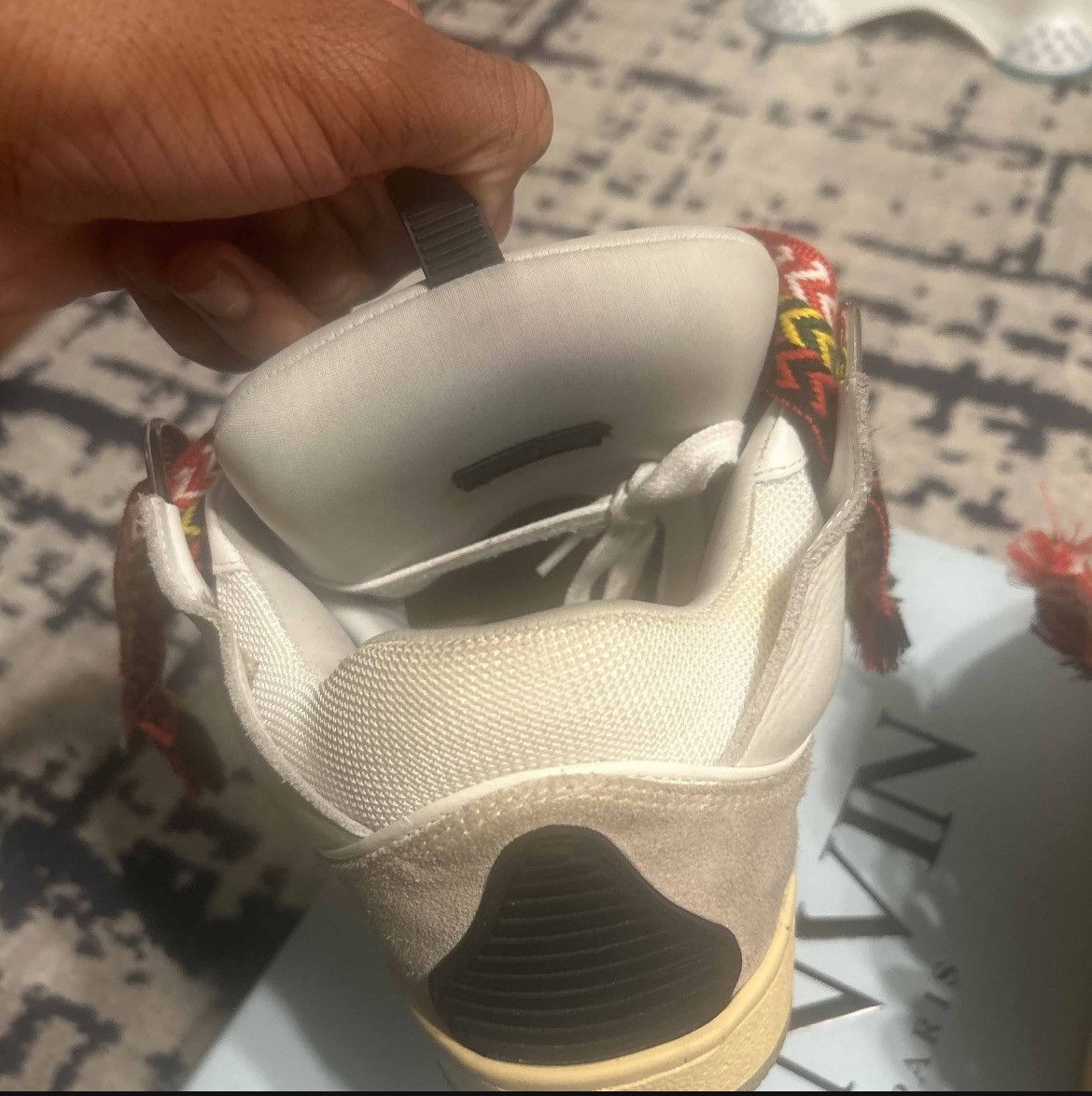 Lanvin Lanvin Curb White & Grey leather Size US 11 / EU 44 - 9 Thumbnail