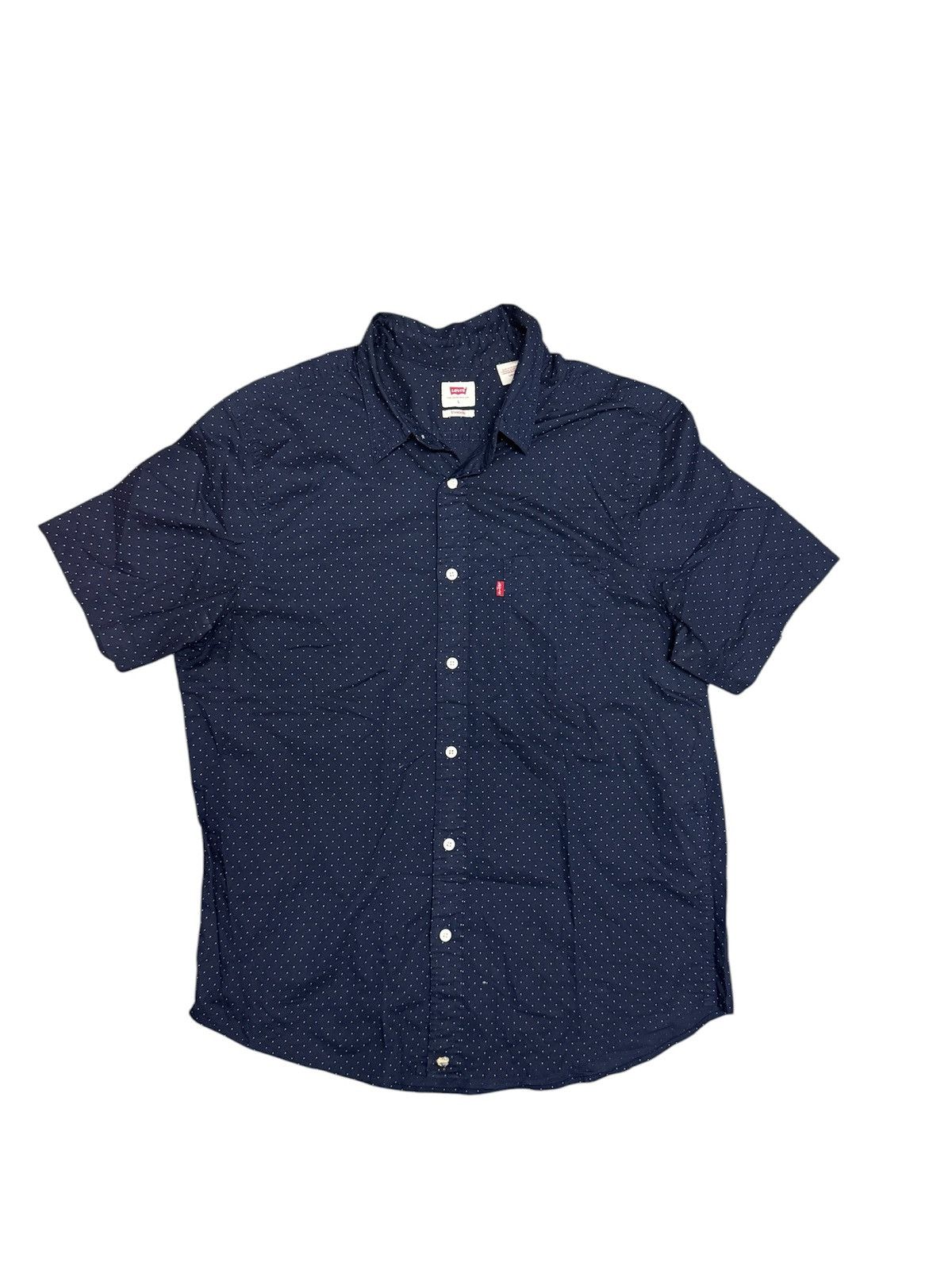 Levi's Levi's Shirt MenLarge Blue Pocket ButtonDownDots ShortSleeve Size US L / EU 52-54 / 3 - 1 Thumbnail