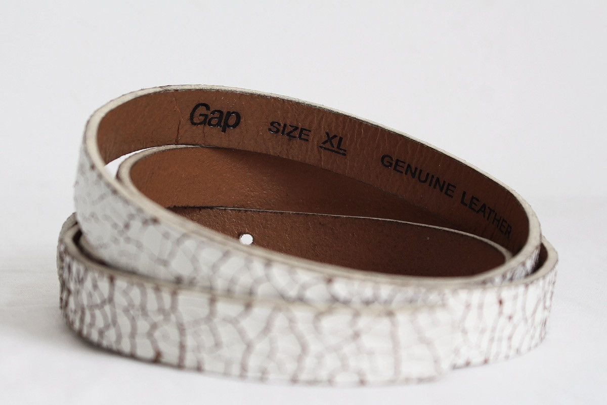 Gap × Leather SS2014 GAP Cracked Leather Belt Size ONE SIZE - 4 Thumbnail