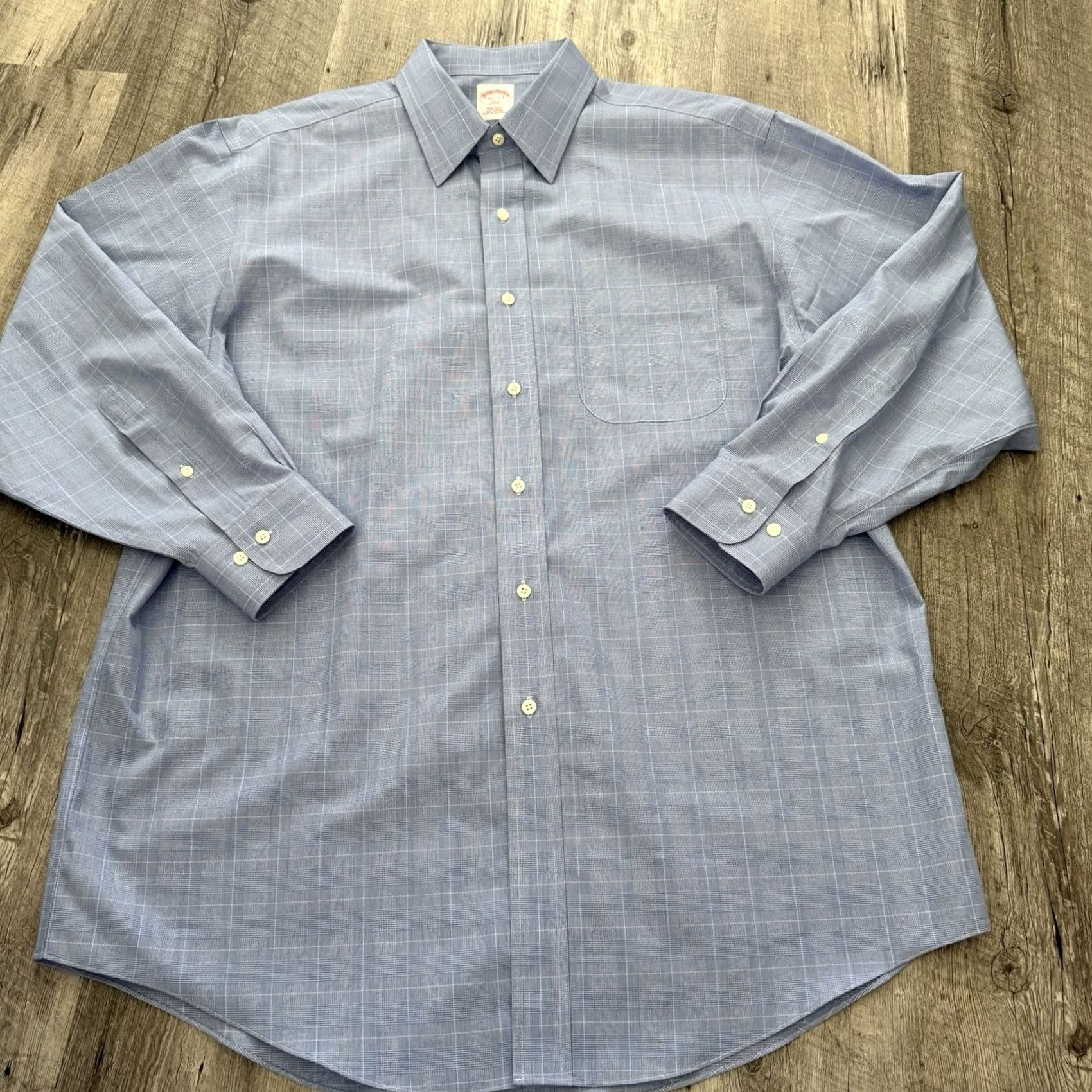 Brooks Brothers Brooks Brothers 346 Original Polo Shirt Mens 16.5 32/33 Blue Glen Plaid Non Iron Shirt Size US XL / EU 56 / 4 - 7 Thumbnail