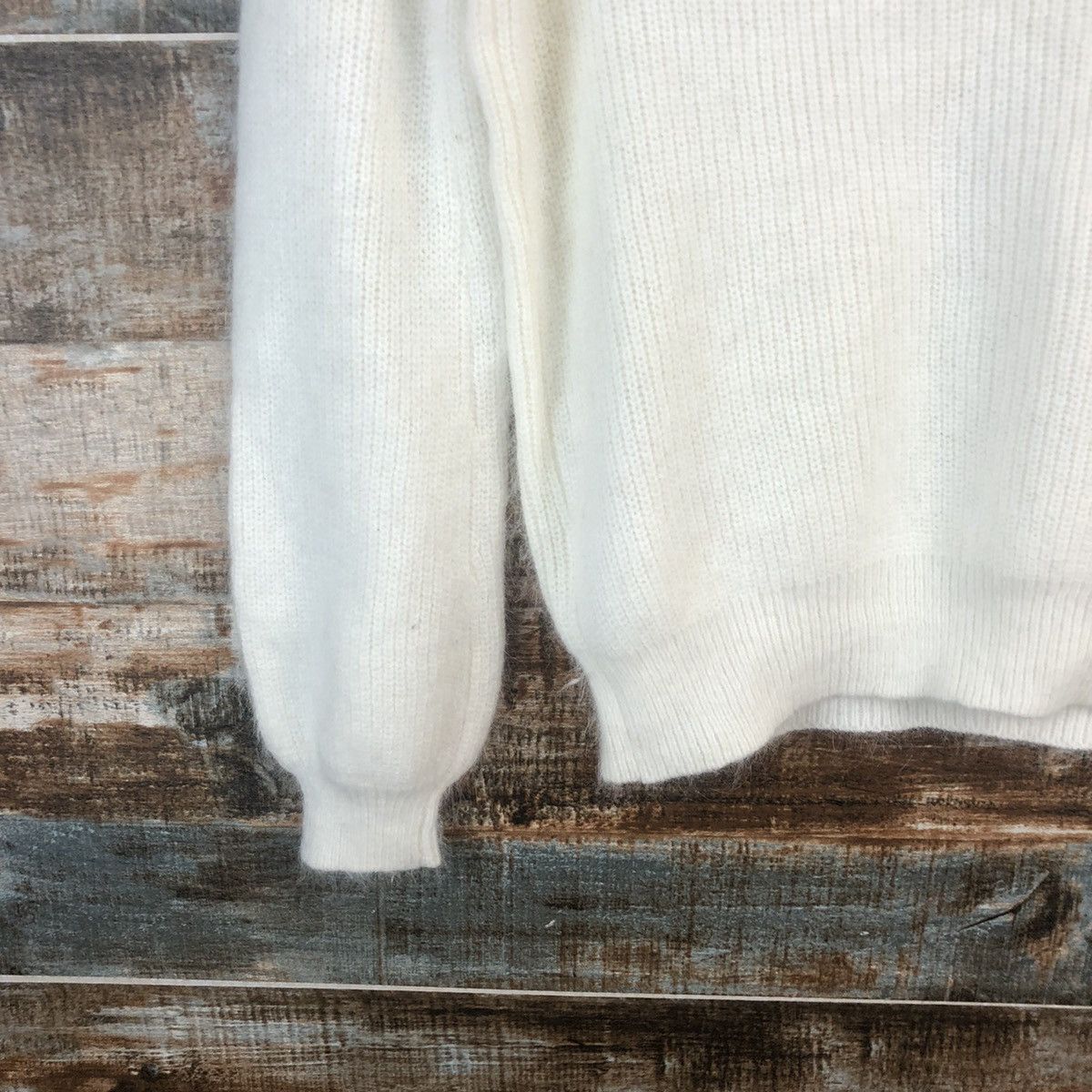 Homespun Knitwear × Japanese Brand DLL Je Chichi White mohair shaggy Knitwear #C043 Size M / US 6-8 / IT 42-44 - 14 Thumbnail