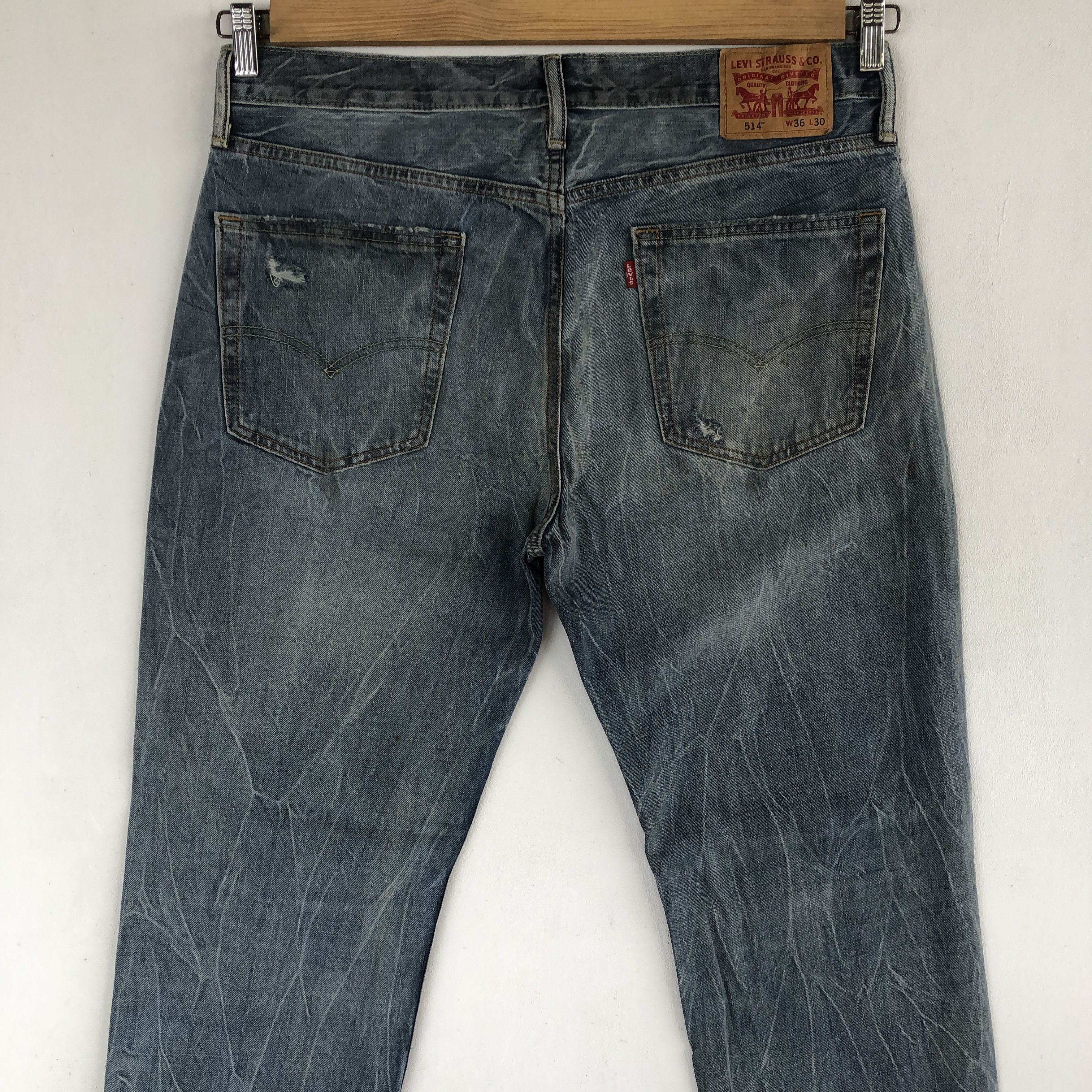 Levi's Vintage Levis Dirty Distressed Jeans Levi's 512 Baggy Denim Size US 36 / EU 52 - 4 Thumbnail