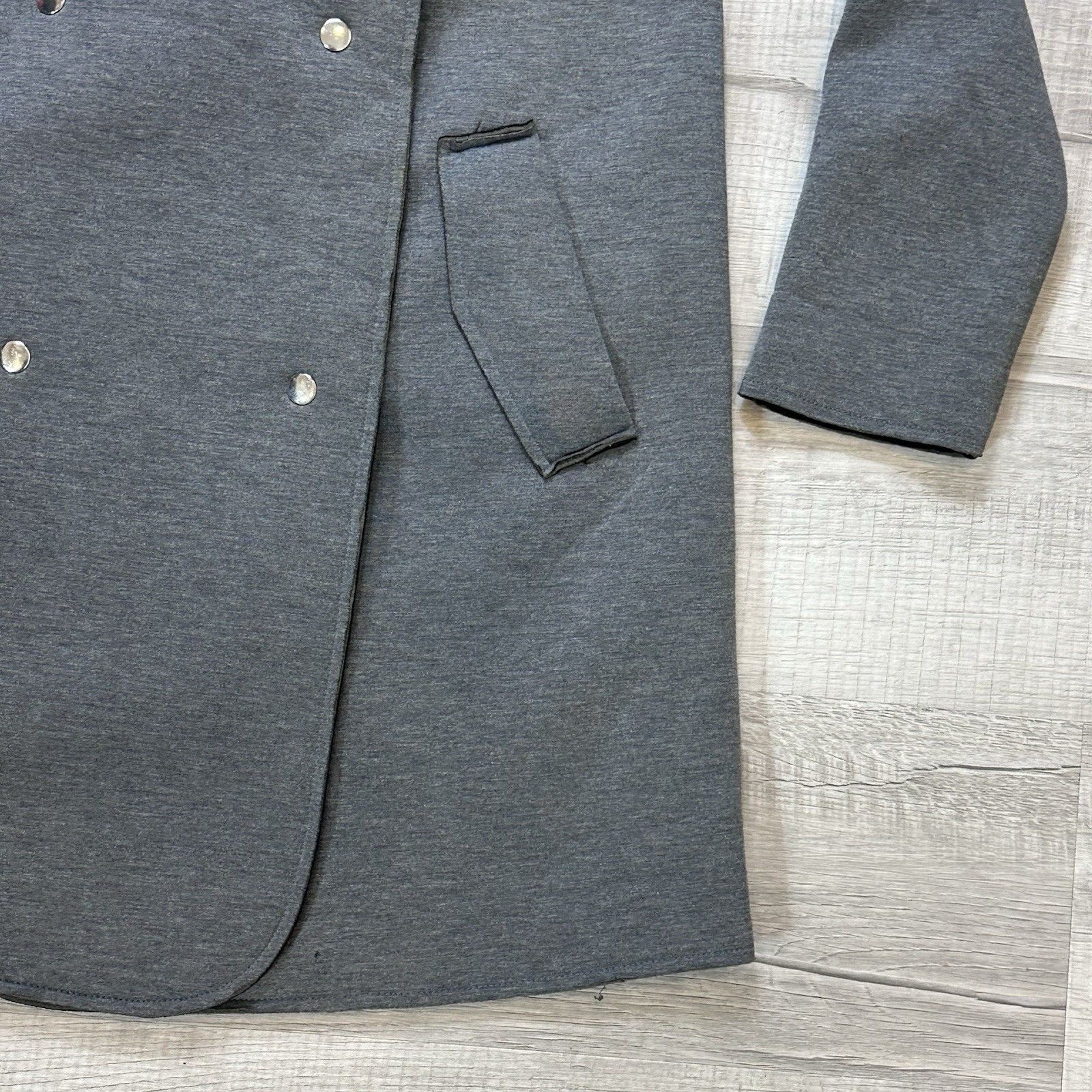 Vera Wang Simply Vera Wang Womens Double-Breasted Neoprene Suba Coat Size XS / US 0-2 / IT 36-38 - 3 Thumbnail