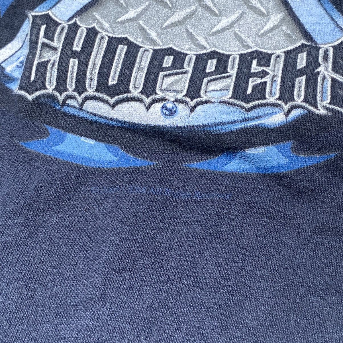 Harley Davidson × Vintage × West Coast Choppers Vtg Y2K Nobo Steel Horse Choppers Flame Biker Tee Grunge Size US L / EU 52-54 / 3 - 4 Thumbnail