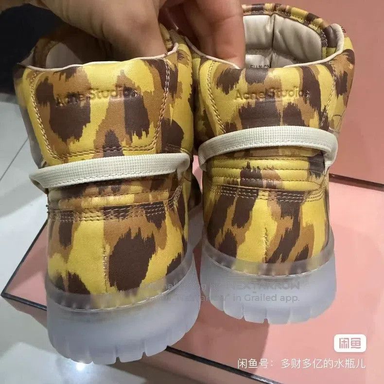 Acne Studios Acne Studios Leopard Print High-Top Casual Fashion Sneaker Size US 5.5 / EU 38 - 6 Thumbnail