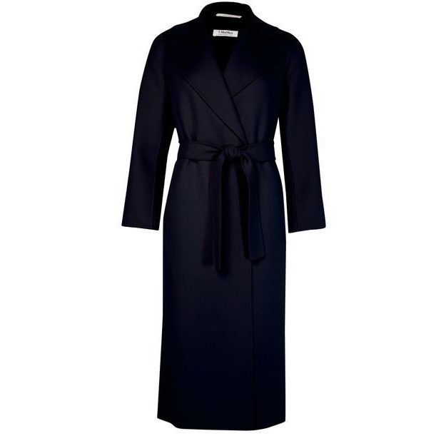 Max Mara MAX MARA Poldo Belted Dark Blue Wool Long Coat New & Authent Size M / US 6-8 / IT 42-44 - 1 Thumbnail