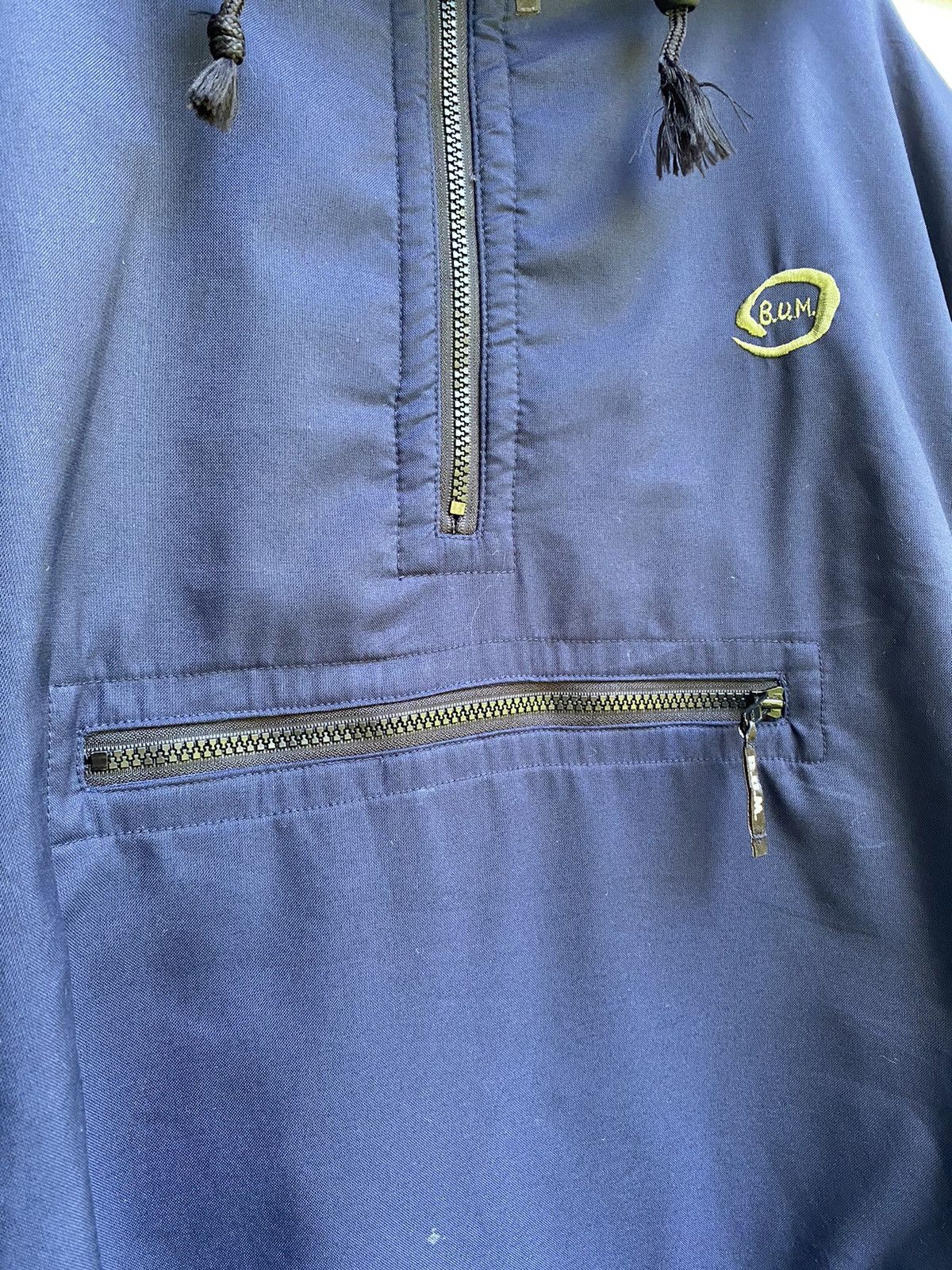 B.U.M Equipment Oversized B.U.M Half Zipper Anorak Nylon Fleece Hoodie Size US L / EU 52-54 / 3 - 4 Thumbnail