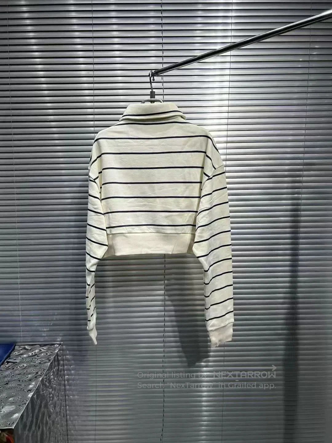 Miu Miu Miumiu Striped Long Sleeve Polo Shirt. Size S / US 4 / IT 40 - 2 Thumbnail