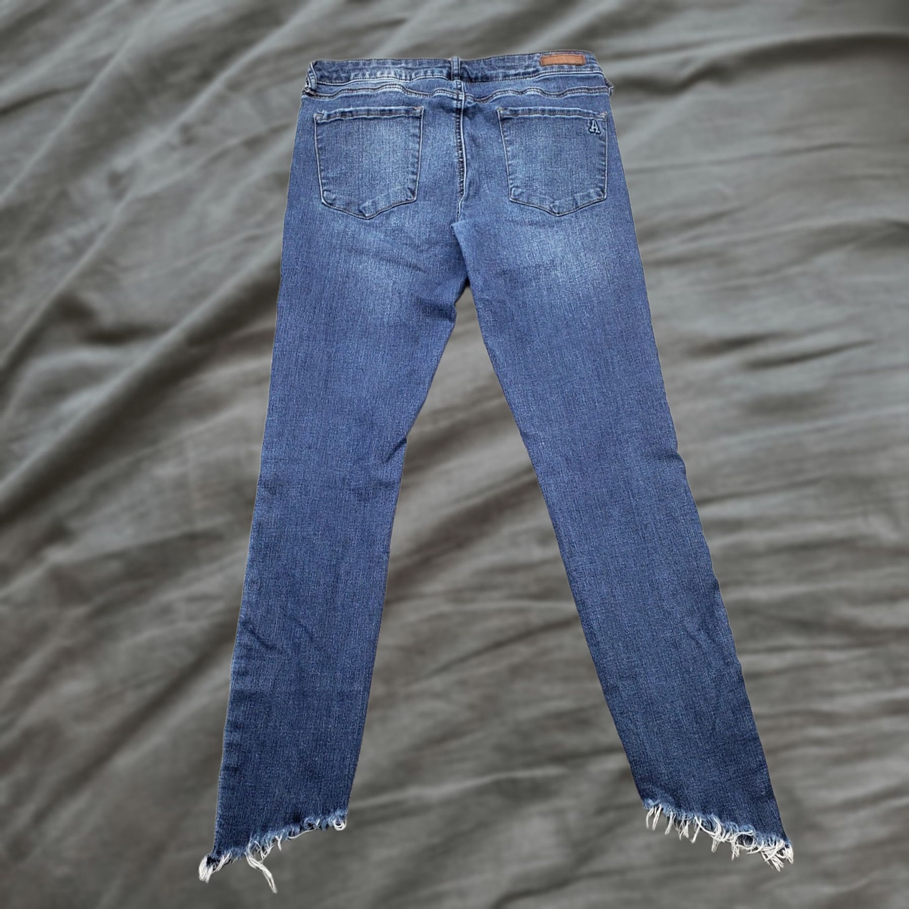 Vintage Articles of Society Jeans Skinny Women's 28 Blue Faded Denim Stretch Frayed Hem Size 28" / US 6 / IT 42 - 1 Thumbnail