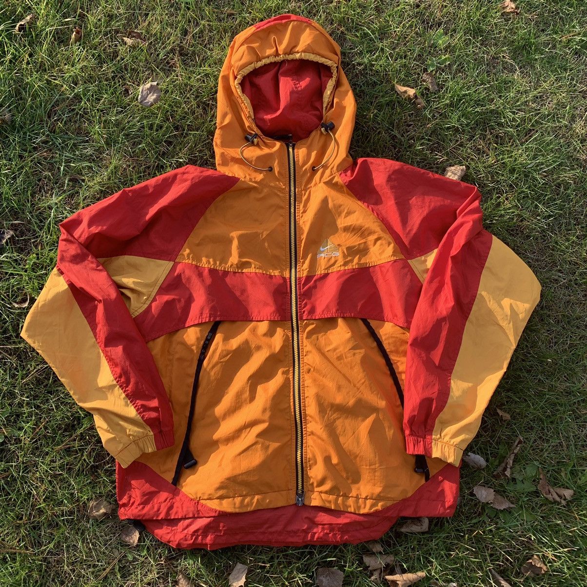 Vtg 90s Nike top ACG 3 Layer Orange Windbreaker