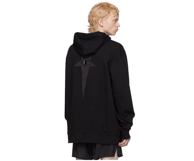 Champion × Rick Owens Rick Owens x Champion Men's Graphic Embroidered Hoodie Size US M / EU 48-50 / 2 - 3 Thumbnail