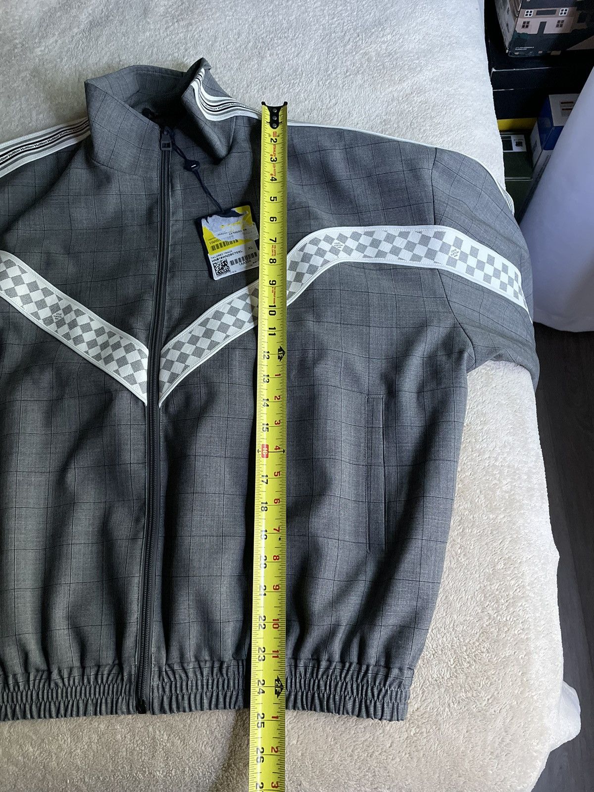 Louis Vuitton Louis Vuitton Grey Damier Tailored Track Jacket Size US XL / EU 56 / 4 - 7 Thumbnail