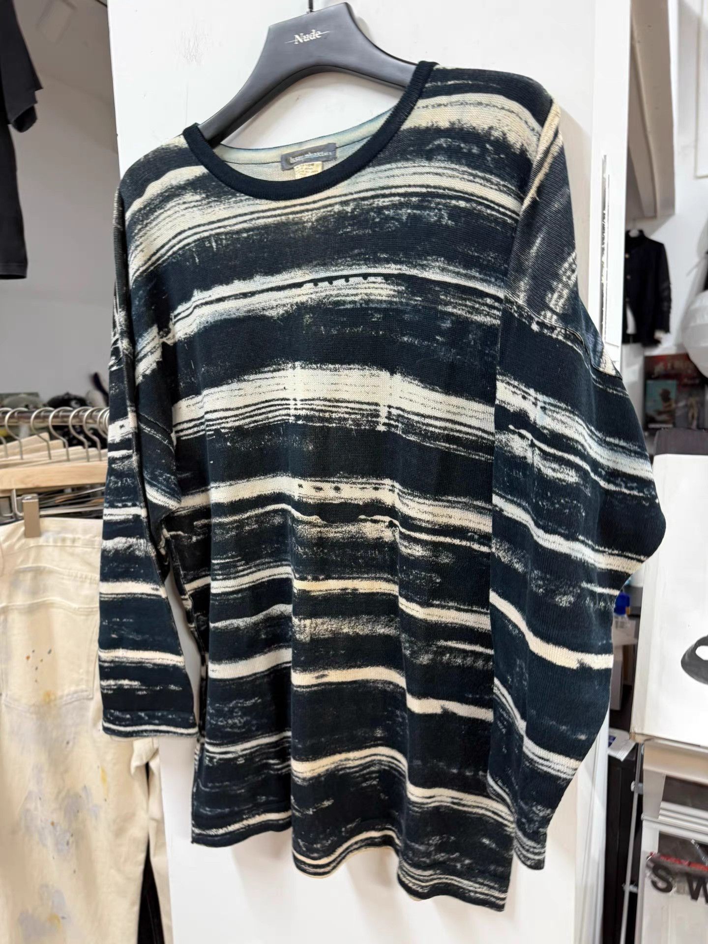 Issey Miyake Issey miyake 80S Tie-Dye Striped Sweater K20 Size US M / EU 48-50 / 2 - 2 Thumbnail