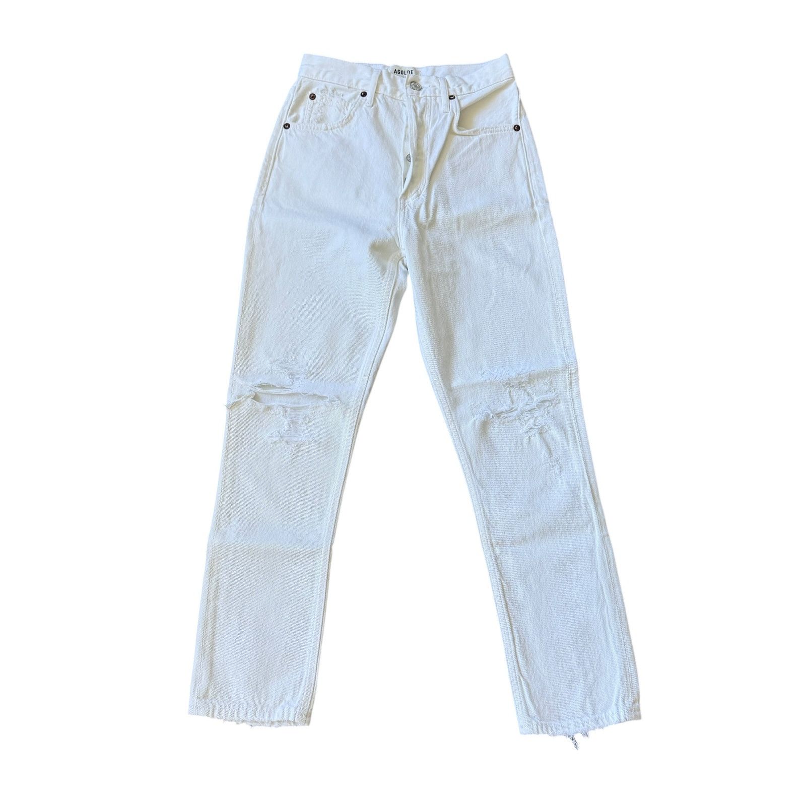 Agolde AGOLDE Riley High Rise Straight Crop Jean Slant Wash Size 23" - 2 Thumbnail