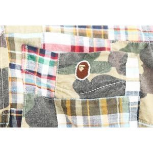Bape Bape 1st Camo plaid check patchwork shirt Size US M / EU 48-50 / 2 - 4 Thumbnail