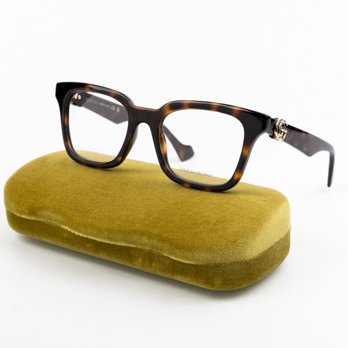 Gucci NEW Gucci GG1728O 002 Havana Square Women Eyeglasses Size ONE SIZE - 1 Thumbnail