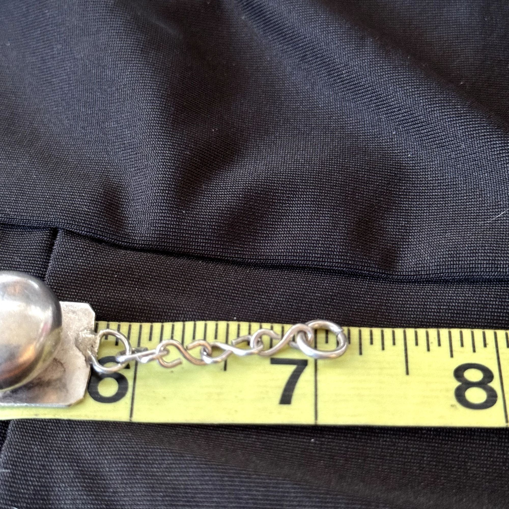 Vintage Sterling Silver 925 Round Puffed Design Bracelet Rectangle L Size ONE SIZE - 5 Thumbnail
