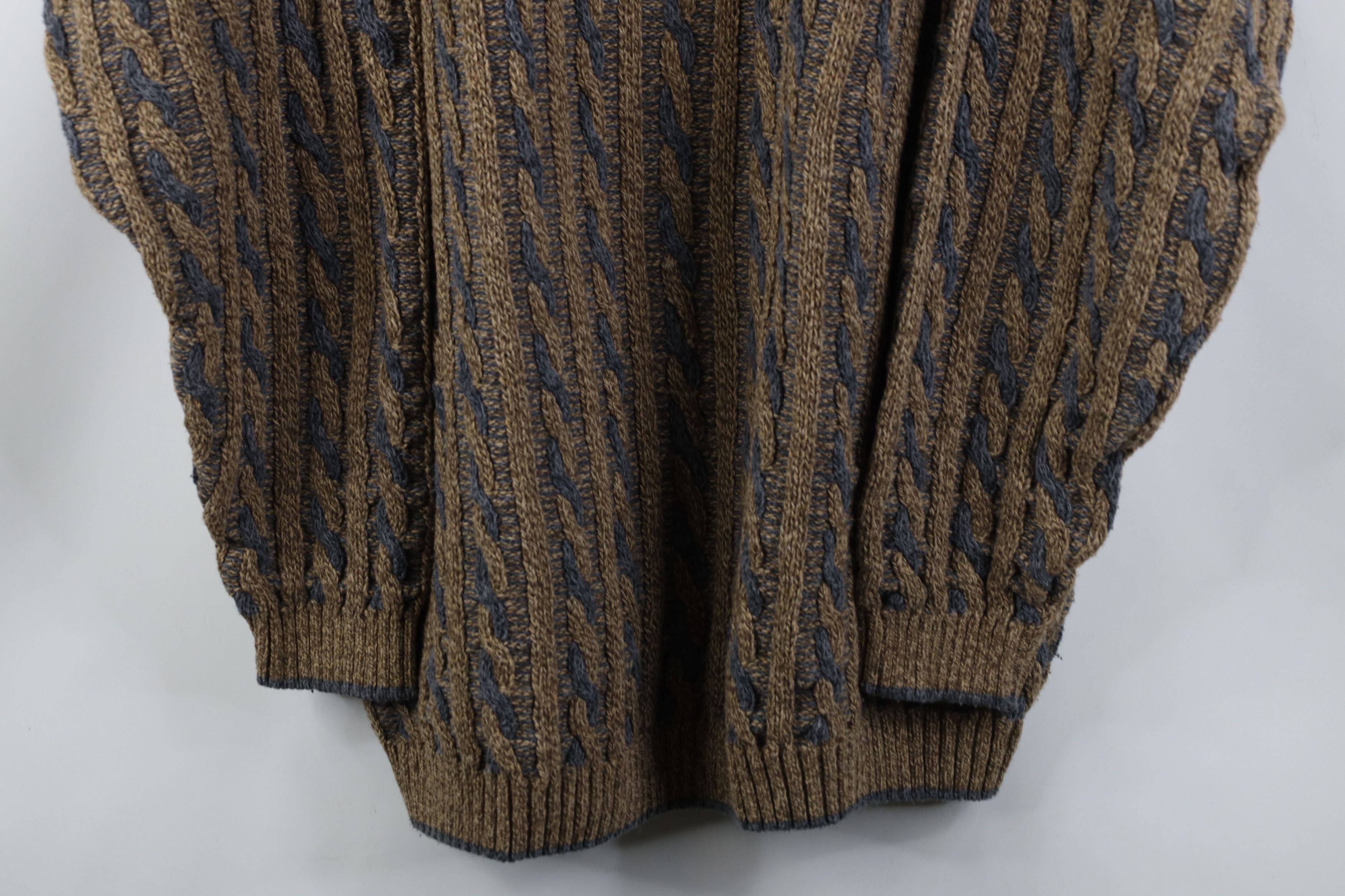 Vintage Vintage 90s Streetwear Cable Knit Crewneck Sweater USA Size US XL / EU 56 / 4 - 3 Thumbnail
