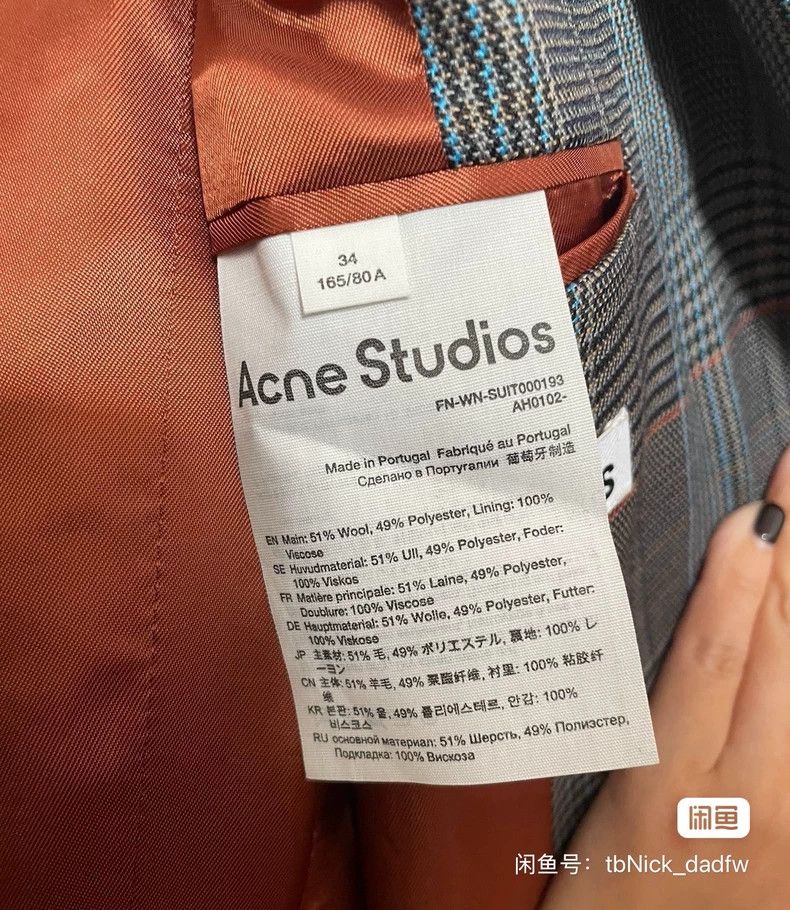Acne Studios acne studios size:34 Double-breasted wool suit jacket 2503- Size US L / EU 52-54 / 3 - 2 Thumbnail