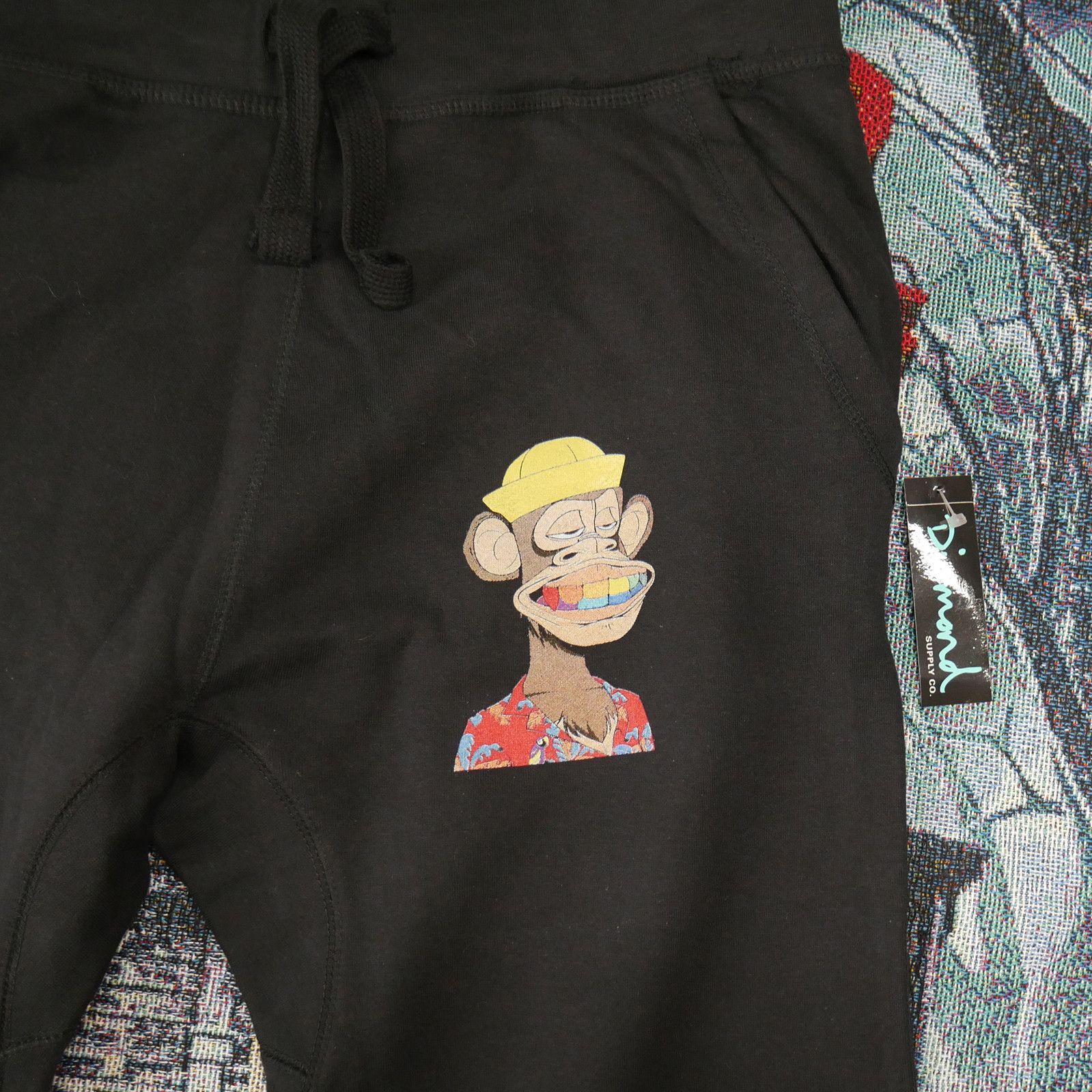 Diamond Supply Co. Diamond Supply Co x Bored Ape Rainbow Grill Sweatpants XL Size US 38 / EU 54 - 2 Thumbnail