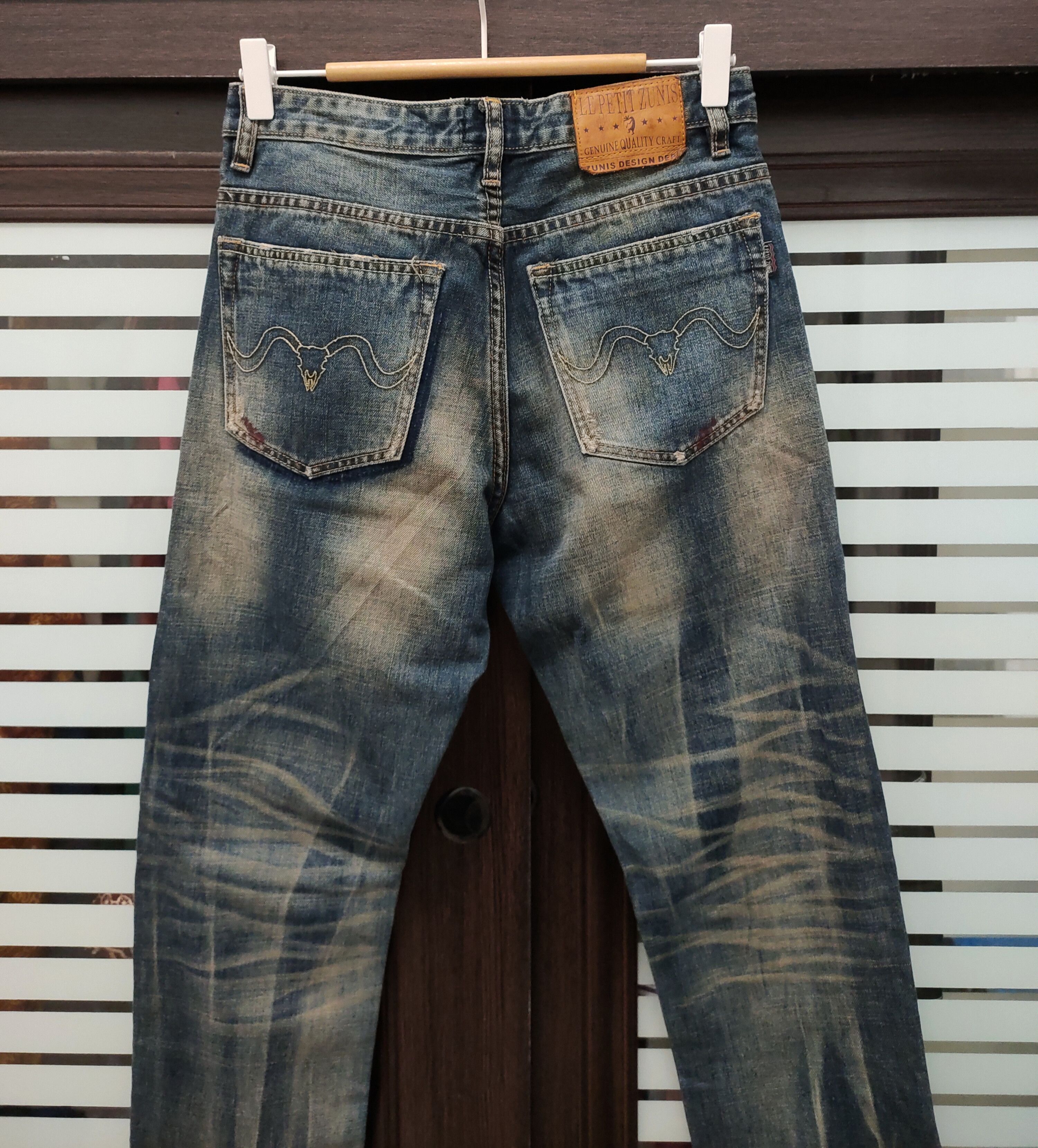 Japanese Brand 💥 Flared Le Petit Zunis 515 Slim Fit Denim 💥 Size US 28 / EU 44 - 8 Thumbnail