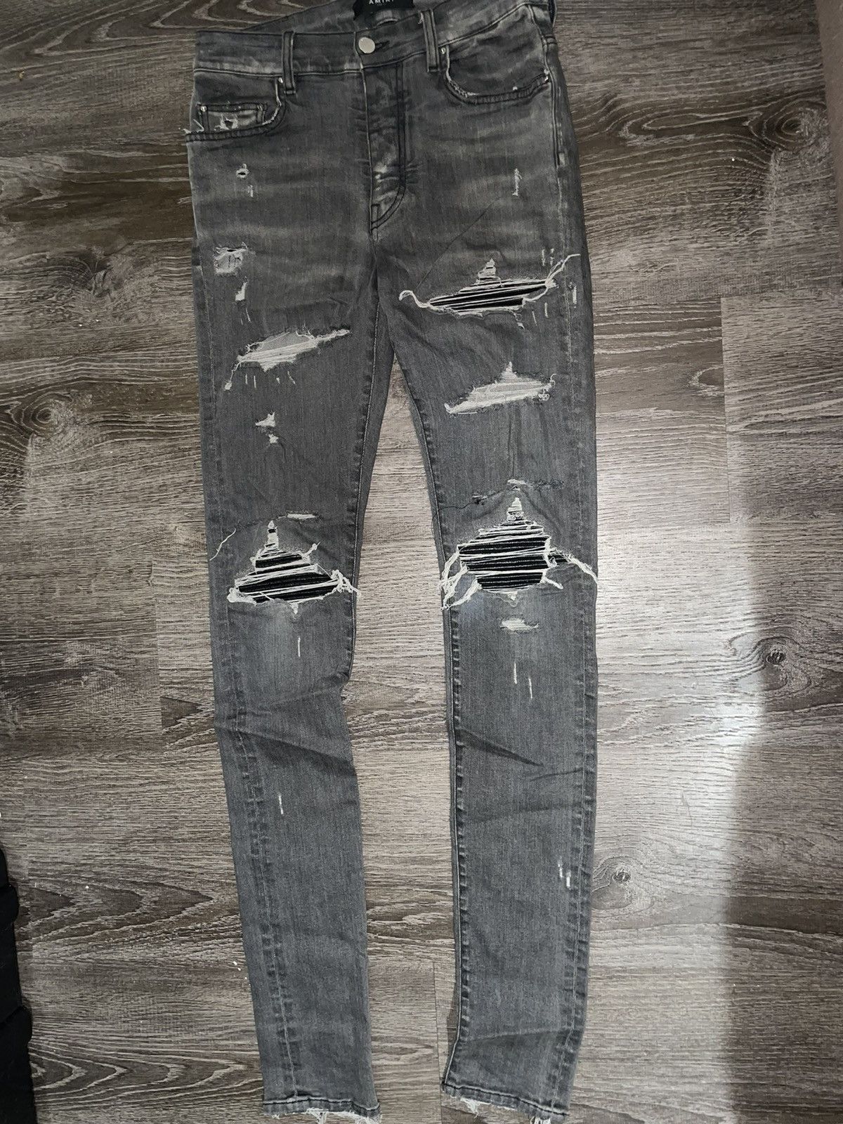 Amiri AMIRI Grey MX1 Suede Jeans | Grailed