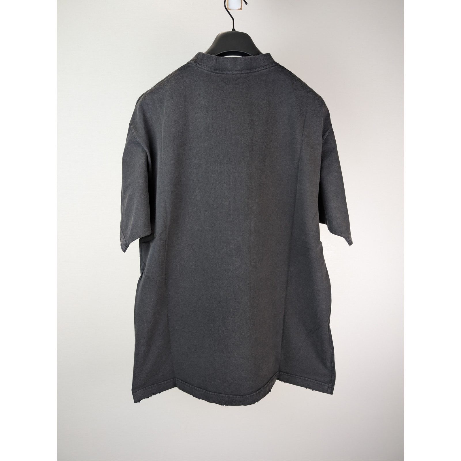 Balenciaga o1rshd1 Distressed DIY College Printed Cotton T-Shirt Black Size US S / EU 44-46 / 1 - 11 Thumbnail