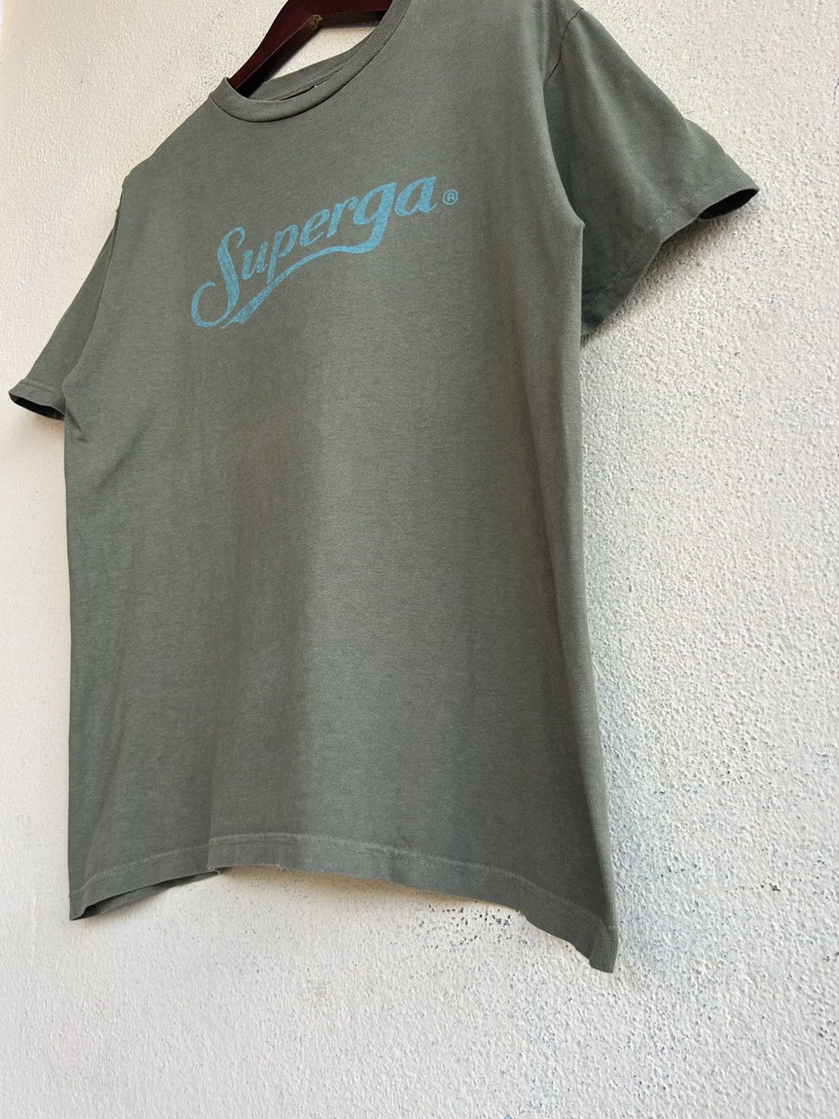 Superga Superga Spell Out Army Green Tshirt Size US L / EU 52-54 / 3 - 6 Thumbnail