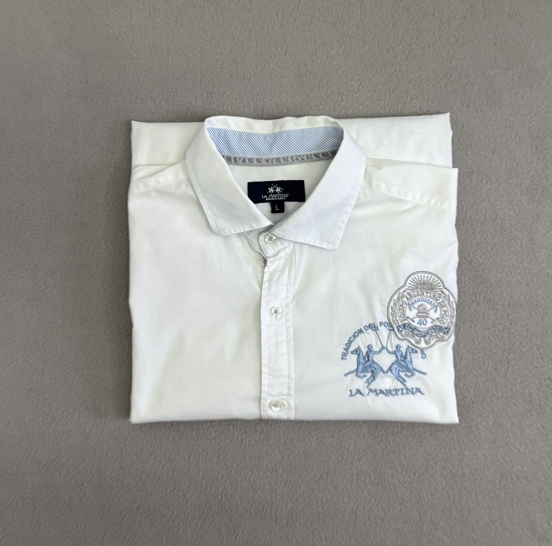 La Martina La Martina Polo Team White Shirt Large Size US L / EU 52-54 / 3 - 18 Thumbnail