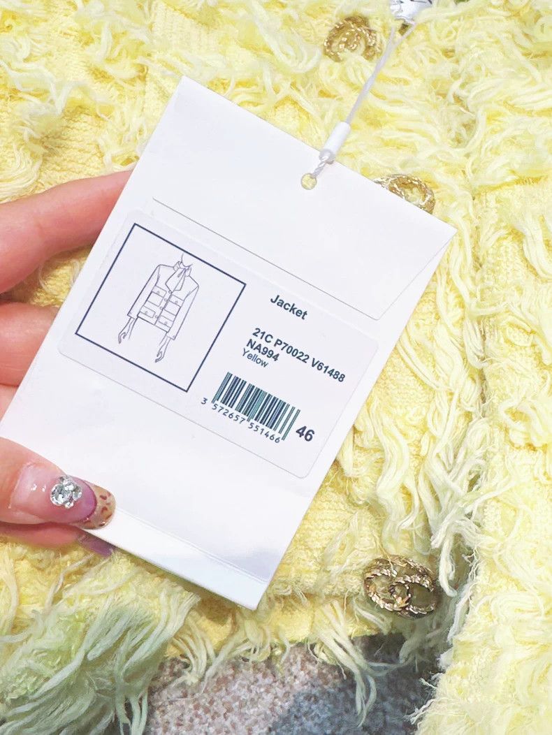 Chanel Chanel 21C chick yellow tassel metal buckle streamer long- Size L / US 10 / IT 46 - 4 Thumbnail