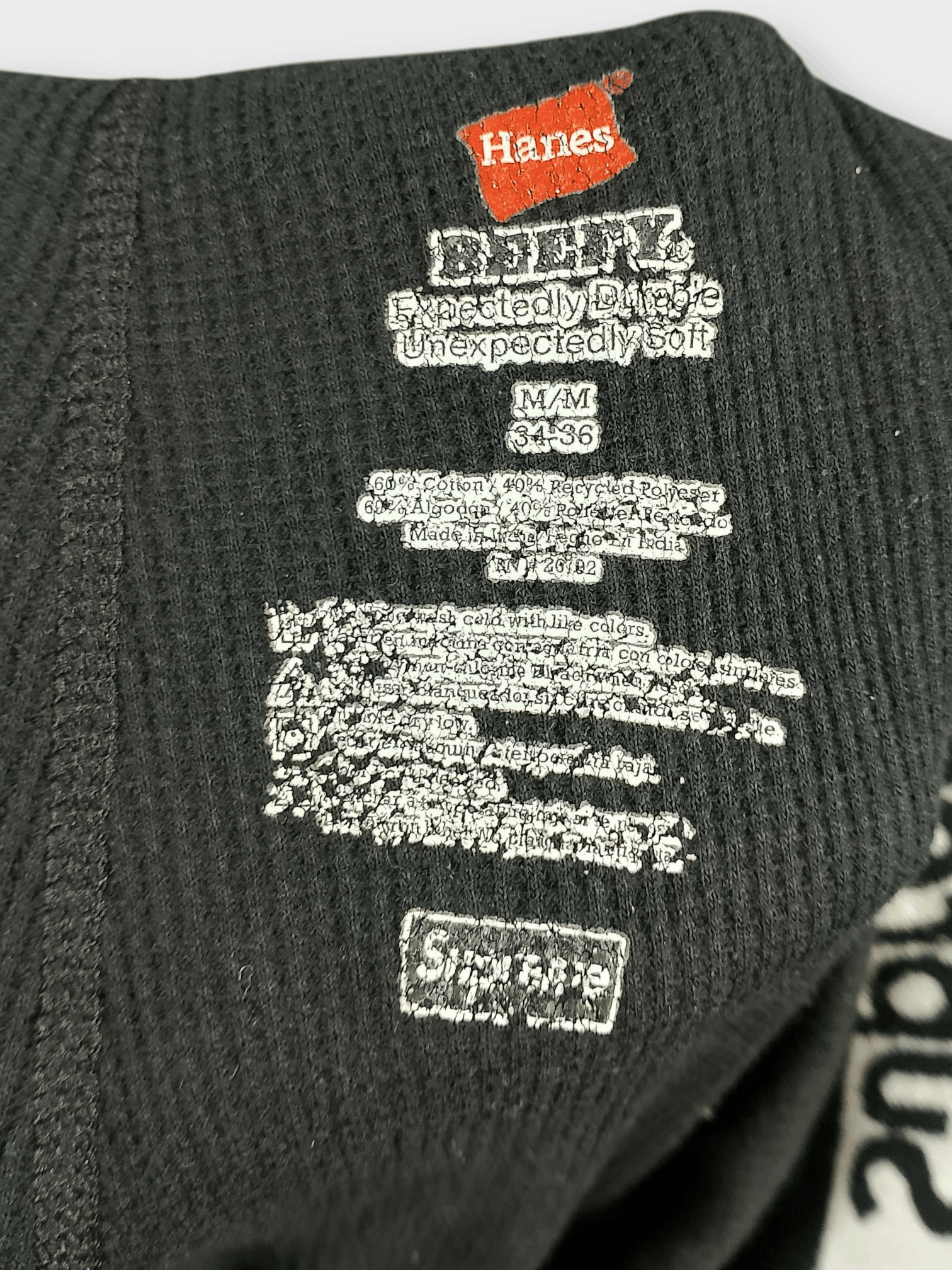 Hanes × Supreme Supreme x Hanes Skeleton Thermal Pants in Black Size US 34 / EU 50 - 4 Thumbnail