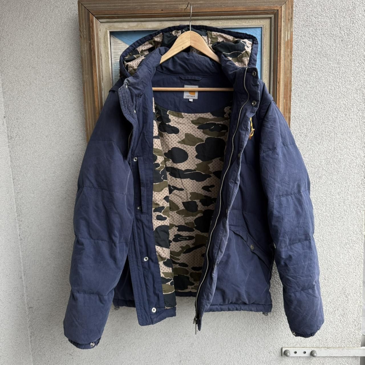 Carhartt Carhartt navy puffe with hood down filled wip Size US XL / EU 56 / 4 - 3 Thumbnail