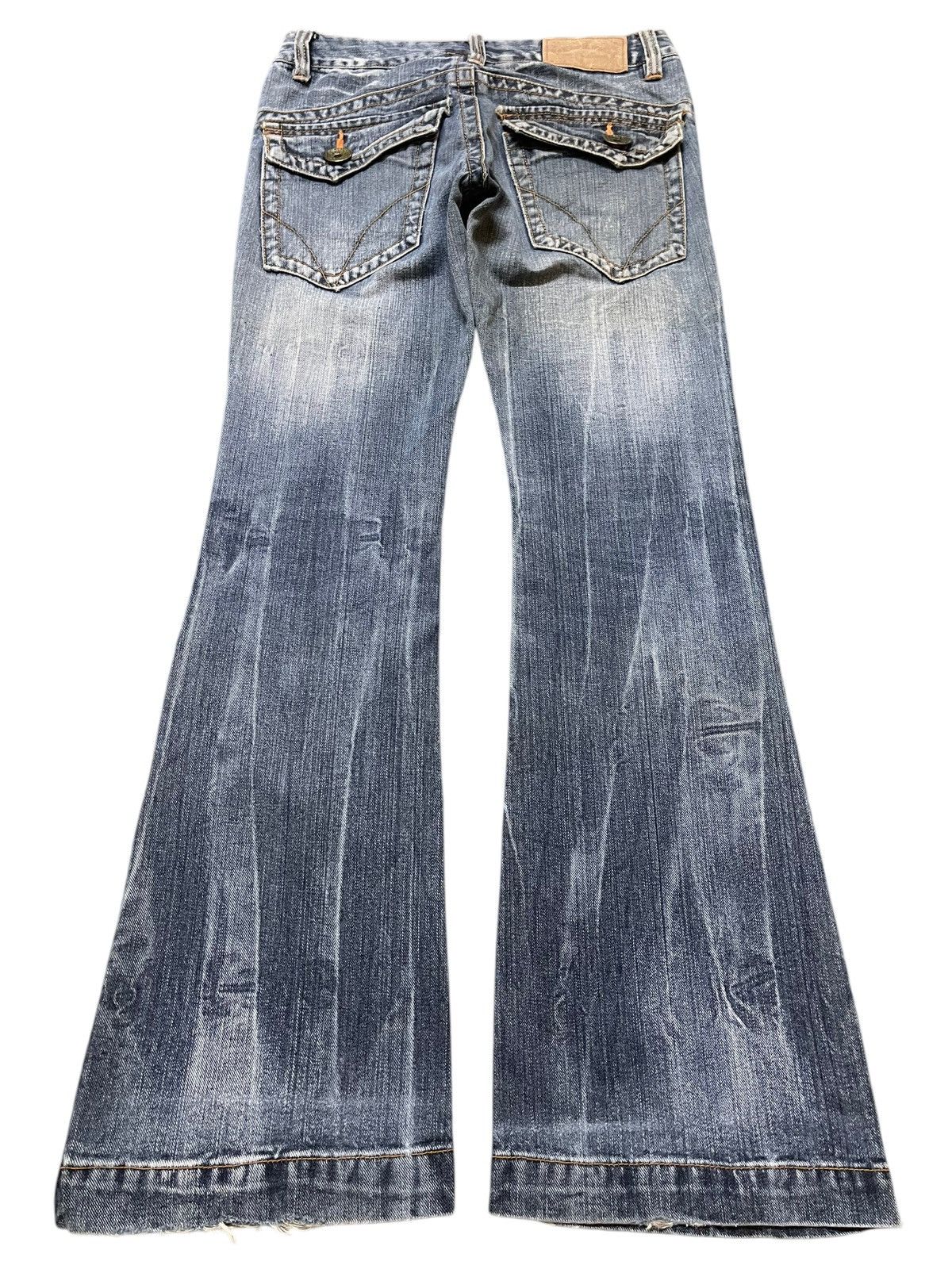 Hysteric Glamour Vintage Japanese Brand Faded Wash Style Flare Jeans Size US 29 - 2 Thumbnail