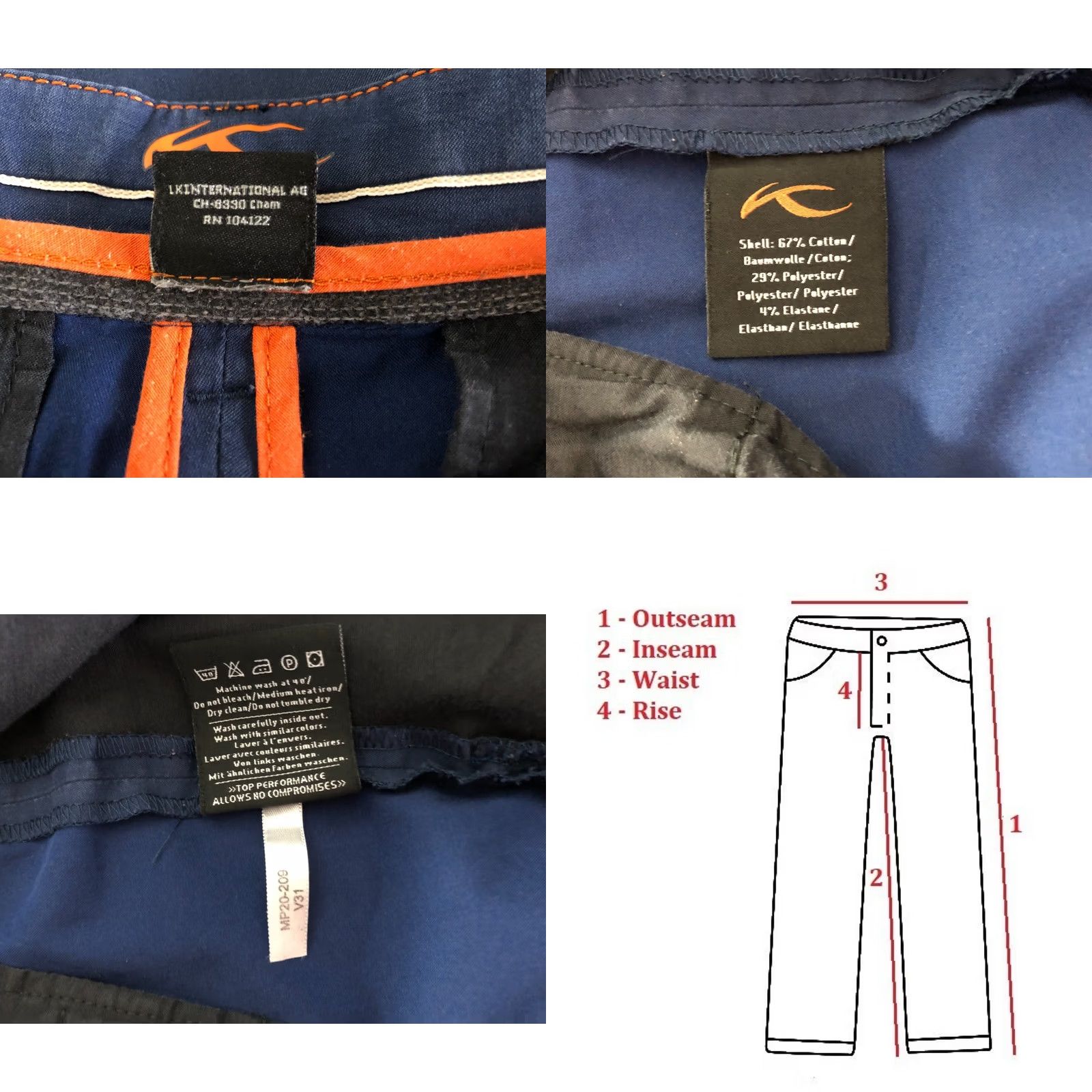 KJUS KJUS Pants Mens 52 Blue Men Size Cotton Blend Size US 36 / EU 52 - 9 Thumbnail