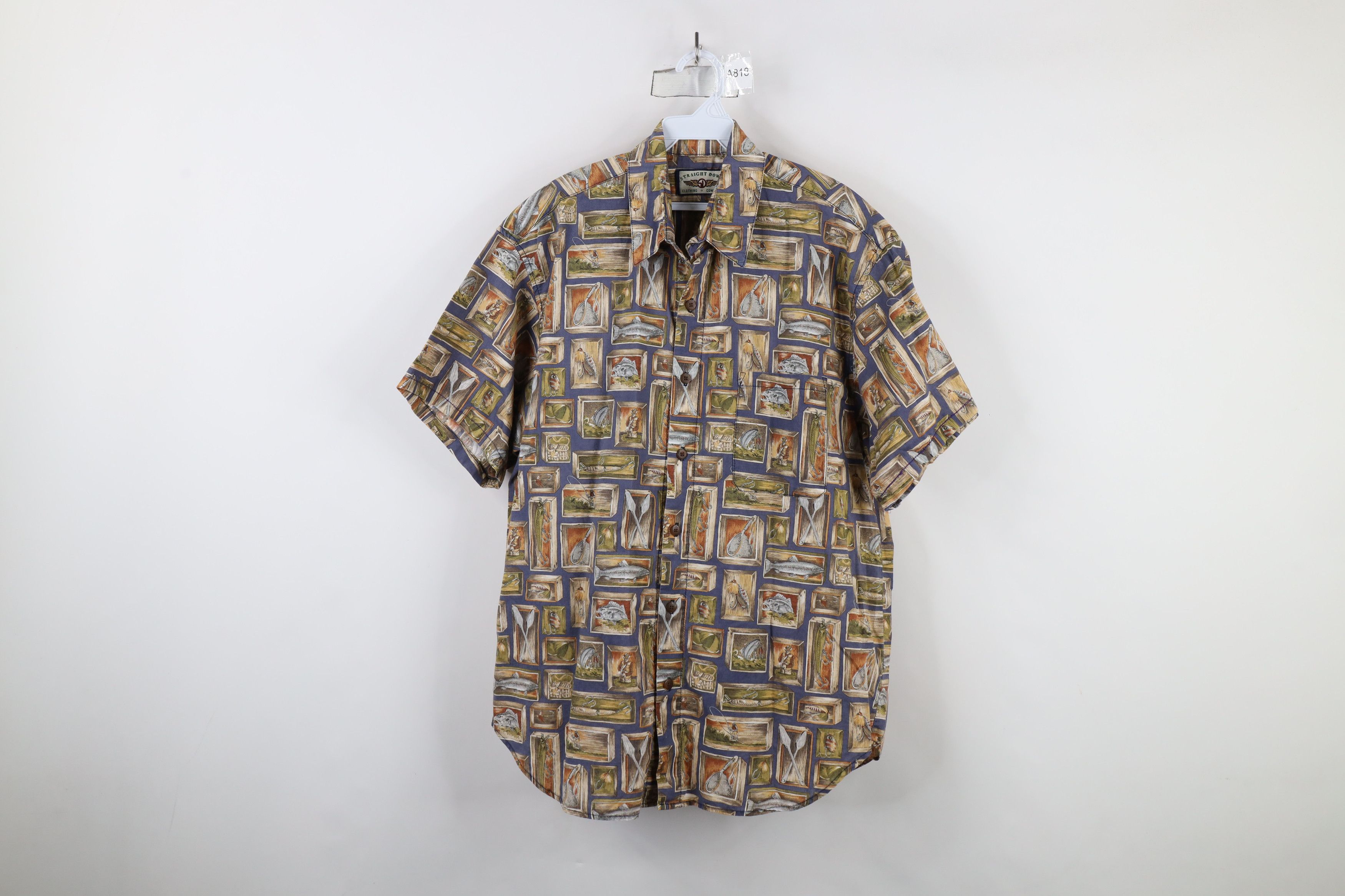 Vintage Vintage 90s Streetwear Print Short Sleeve Button Shirt USA Size US L / EU 52-54 / 3 - 1 Thumbnail