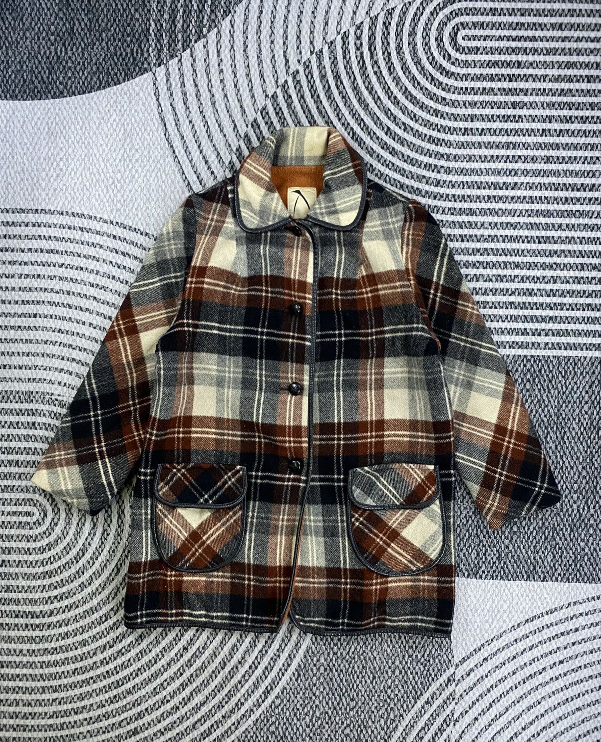 Original Penguin Vintage Penguin Fashion Plaid Flannel Wool Jacket Size US L / EU 52-54 / 3 - 1 Thumbnail