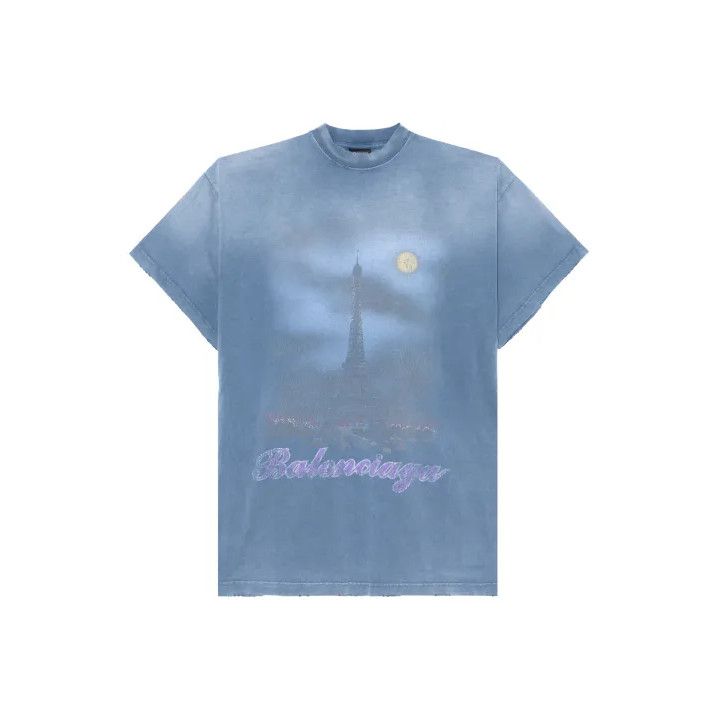 Balenciaga Balenciaga SS24 Distressed Graphic Short Sleeve T-shirt Size US M / EU 48-50 / 2 - 1 Thumbnail