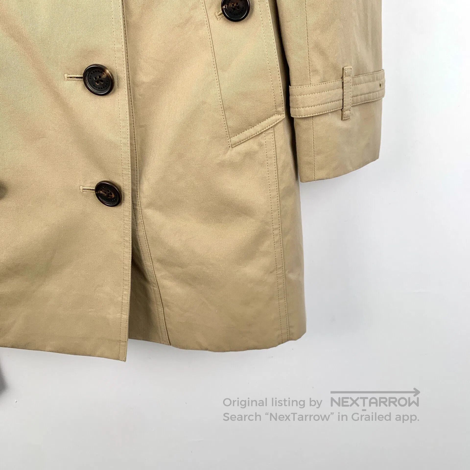 Burberry Burberry Brown Cotton Collar Double-breasted Long Sleeve B Size XS / US 0-2 / IT 36-38 - 4 Thumbnail